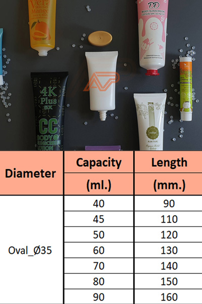 หลอดPE ขนาด Ø35 วงรี หลอดPE ขนาด Ø35 วงรี